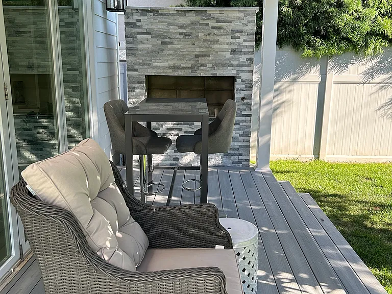 Outdoor backyard deck