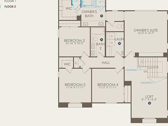 Plan 4 Floor Plan, Quick Move-In Home, Floor 2