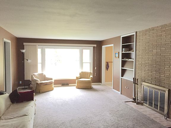 Front living room, fireplace