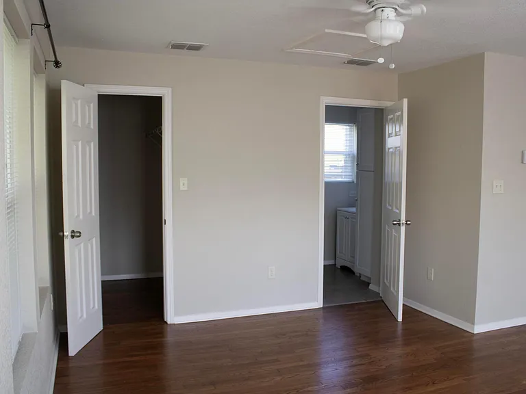 Rear closet and bathroom