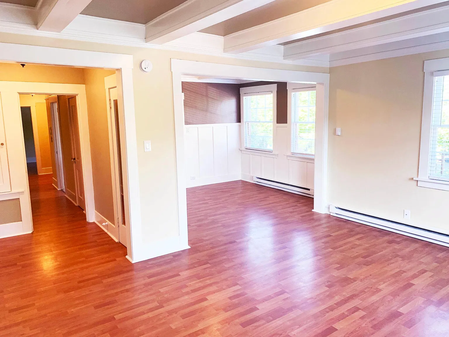 Cherry Flooring, Wainscoting in Dining Room.