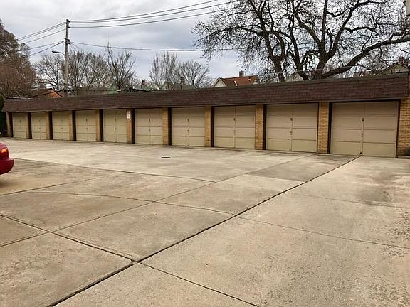 Garages in back of building
