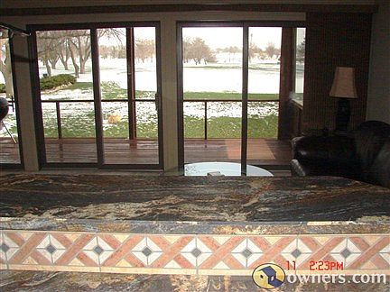 Golf course view from the kitchen.