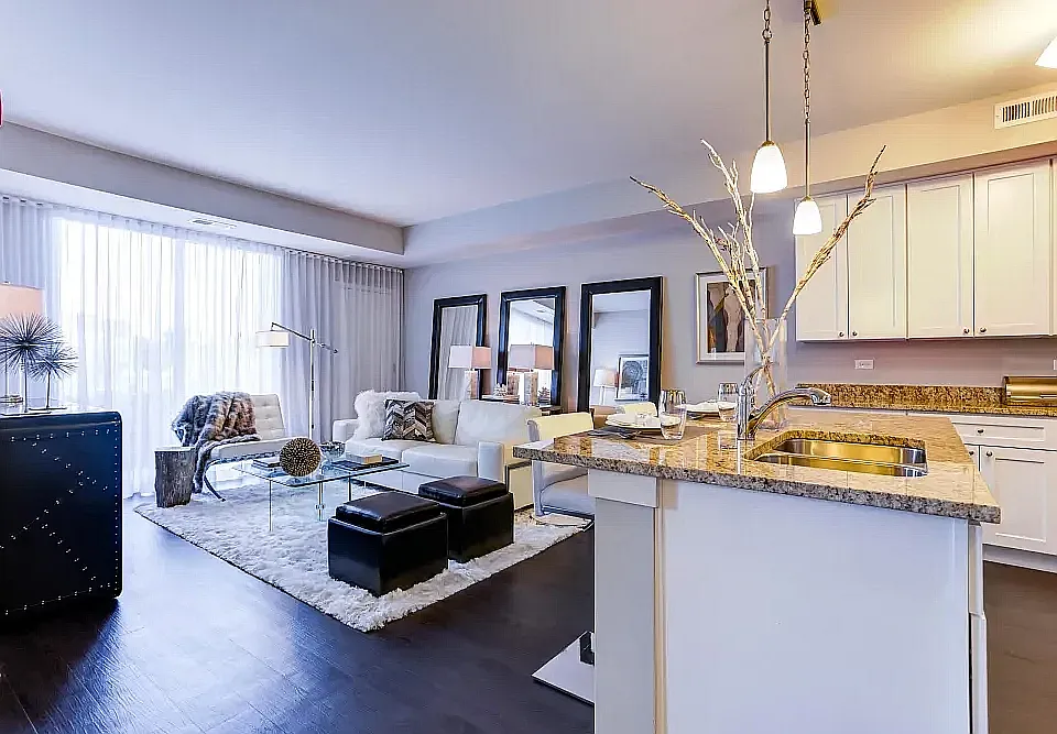 Bright and Airy Kitchen and Living room