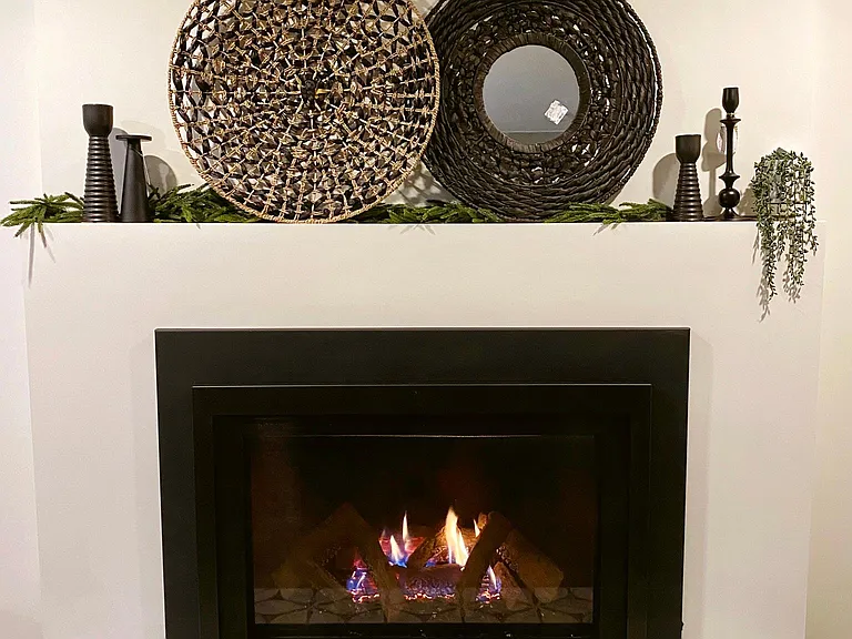 Cozy fireplace