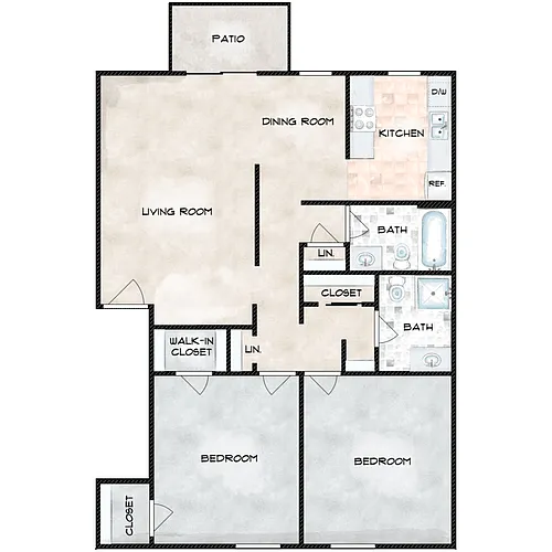 Floor plan 2 Bedroom