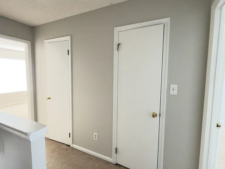 Upstairs closets