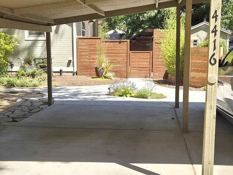 Dedicated parking with carport