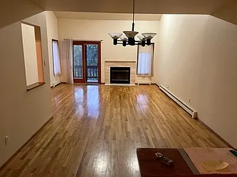 living room from dining room