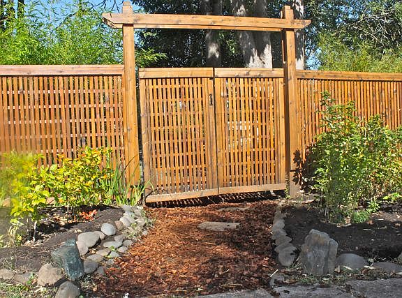 Quality fencing, stained