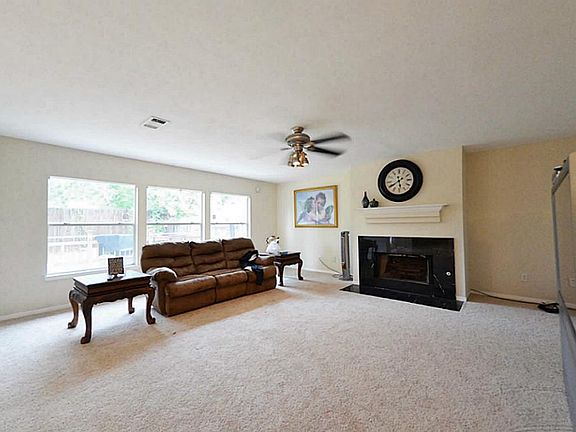 Light, Bright and Open Den with Fireplace