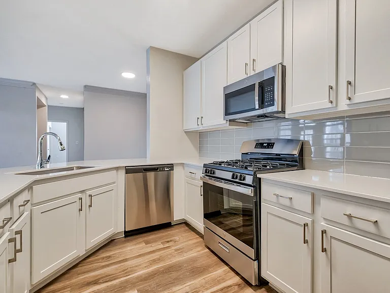 Plenty of storage space and cabinetry