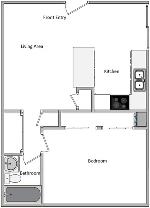 Floor plan 1 Bedroom
