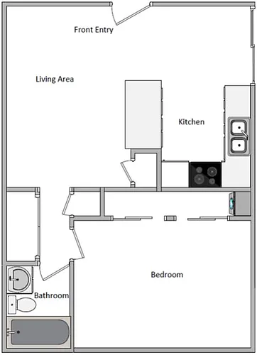 Floor plan 1 Bedroom
