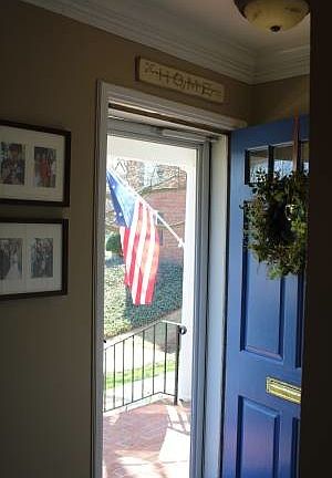 View out front door from living room