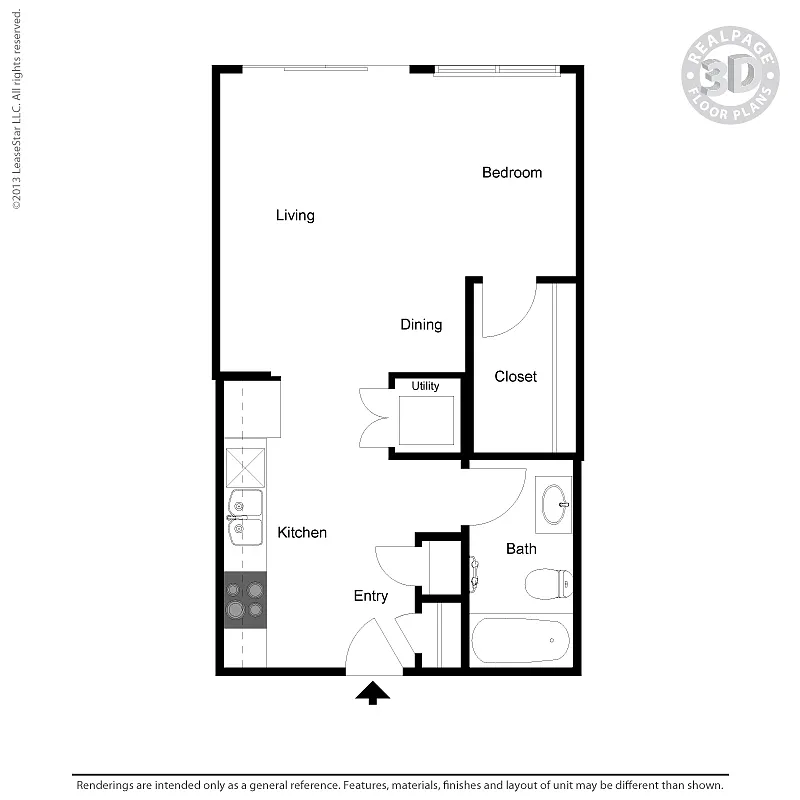 Floor plan E1 studio