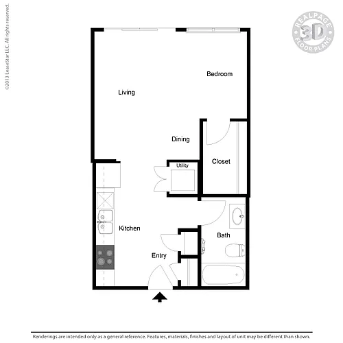 Floor plan E1 studio