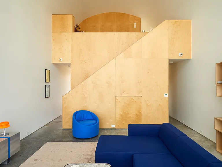 Living room with couch and chair