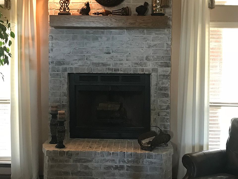 Acid washed fireplace 