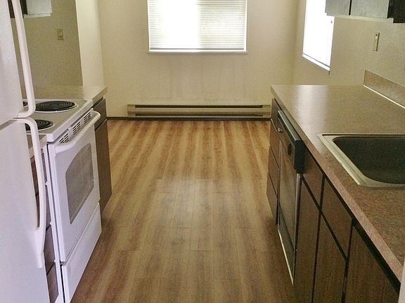 Kitchen with new refrigerator