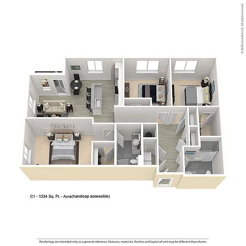 Floor plan 3 Bed 2 Bath