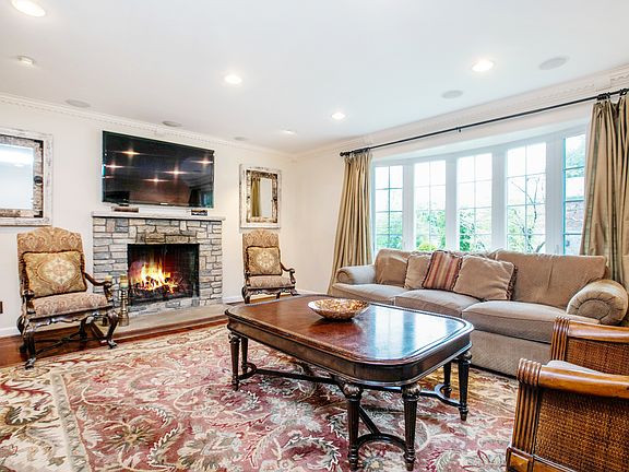 Living room with fireplace