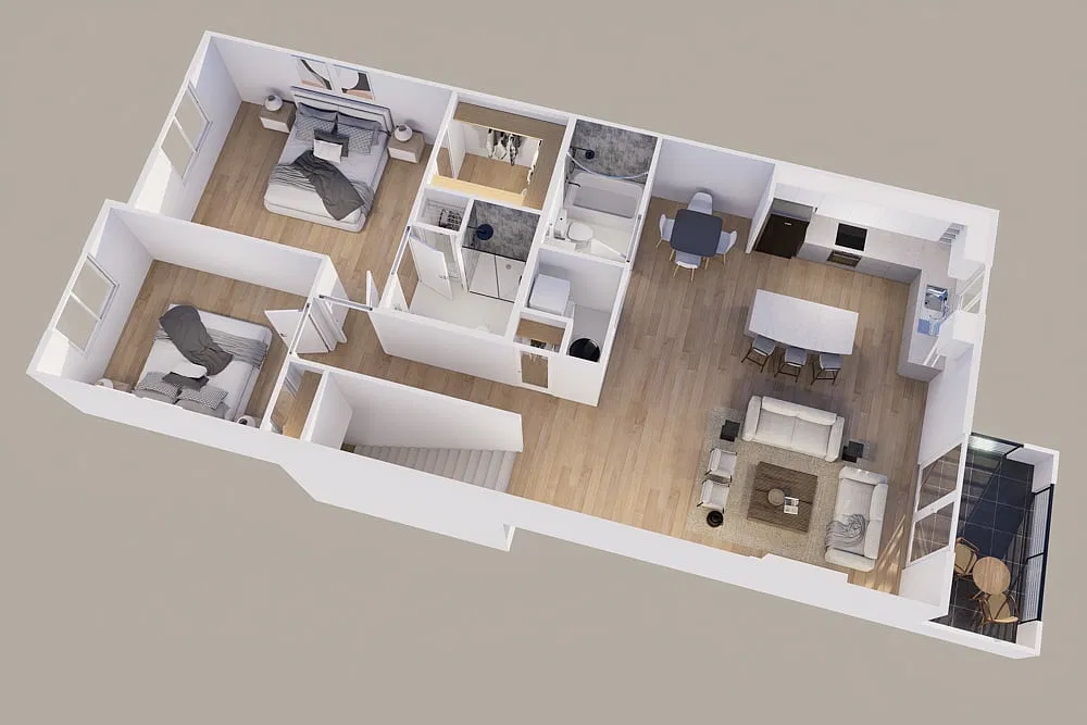 Floor plan Upper - Scenic View - 2 Stall