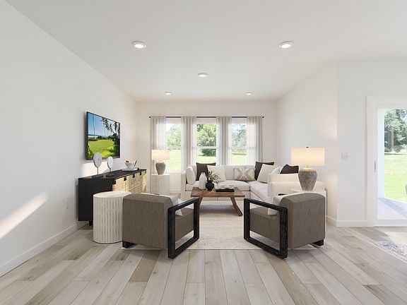 Spend family movie nights in the spacious great room.