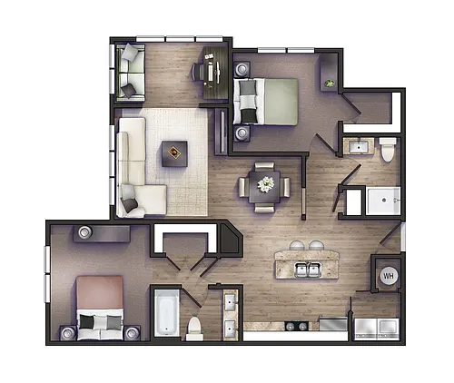 Floor plan The Manning with Sunroom