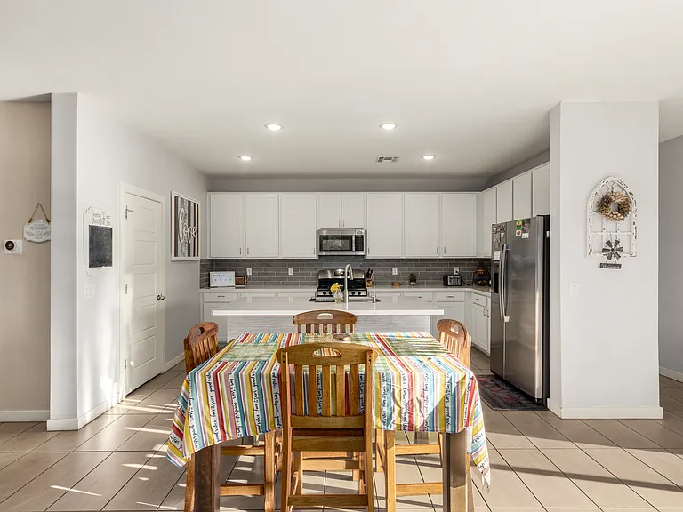 Kitchen from dining perspective