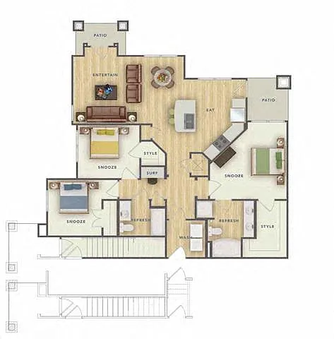 Floor plan 3B Renovation 2
