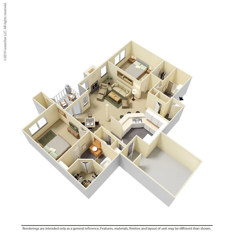 Floor plan 2 Bedroom - B5