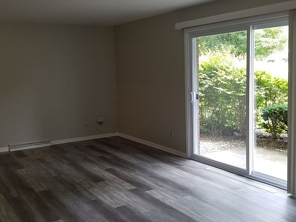 Large living and dining with private patio
