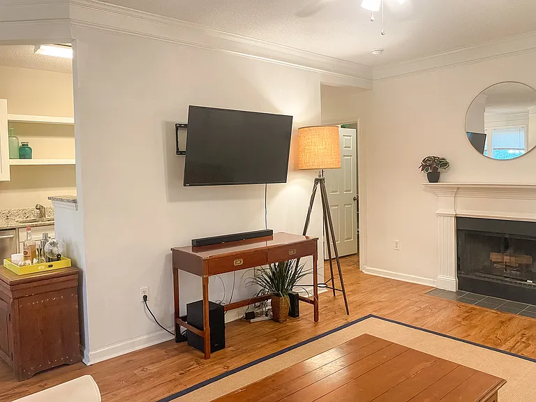 Living room and fire place