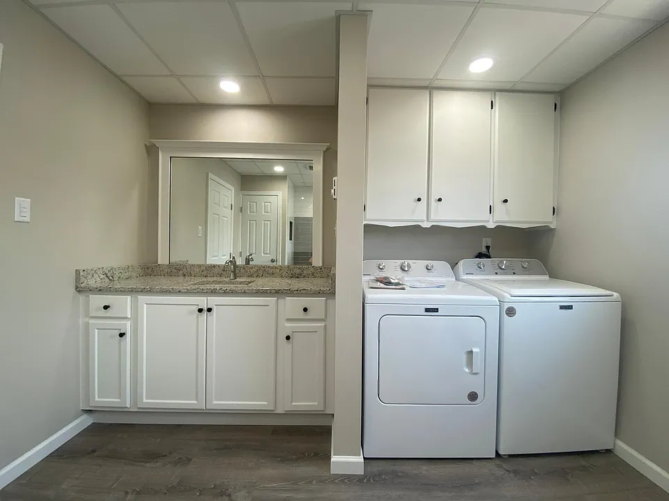 Bathroom vanity / washer and dryer