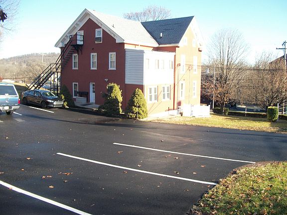Back of apartment house.