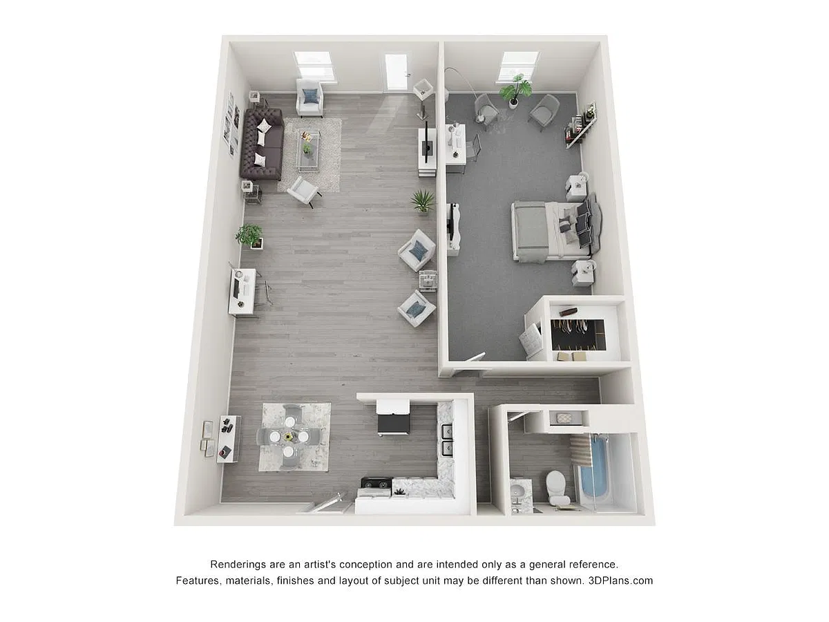Floor plan One Bedroom Garden Standard