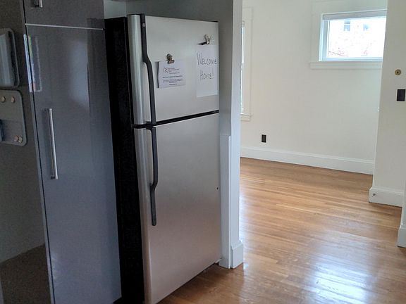 Kitchen with stainless steel appliances
