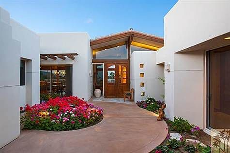 Large courtyard entry.