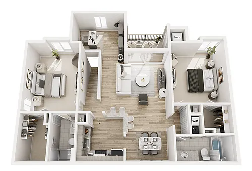 Floor plan 2BU