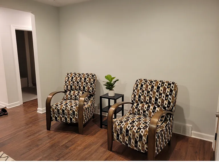 LIVING ROOM STAGED VIEW TO HALL