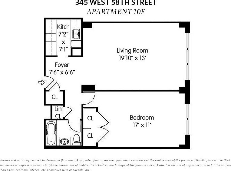1st image of 345 W 58th St APT 10F