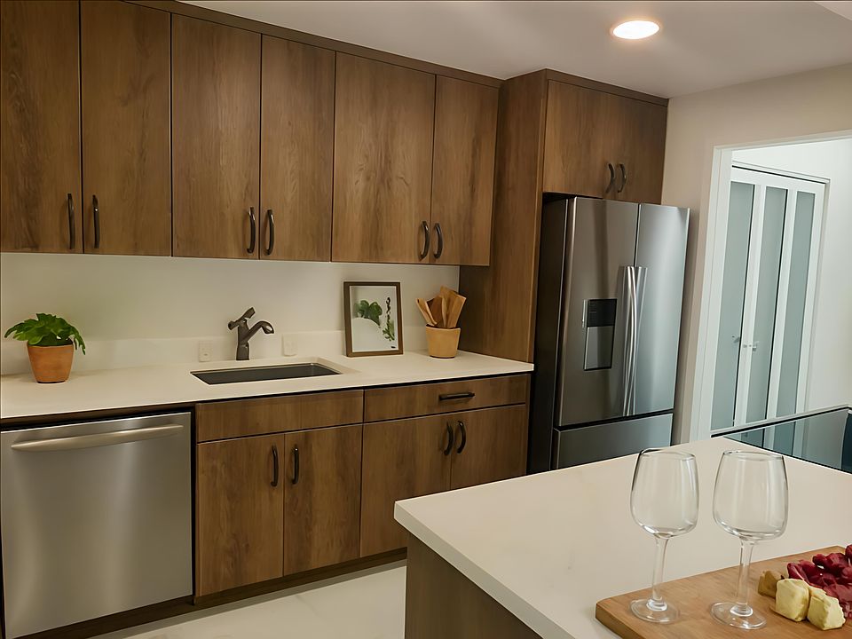 Kitchen Rendering of Virtual Staging for scale.