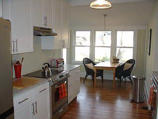 remodeled kitchen with breakfast area