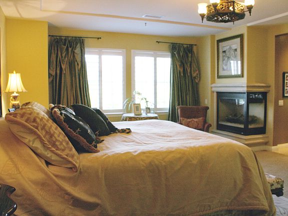 Master with Fireplace and views