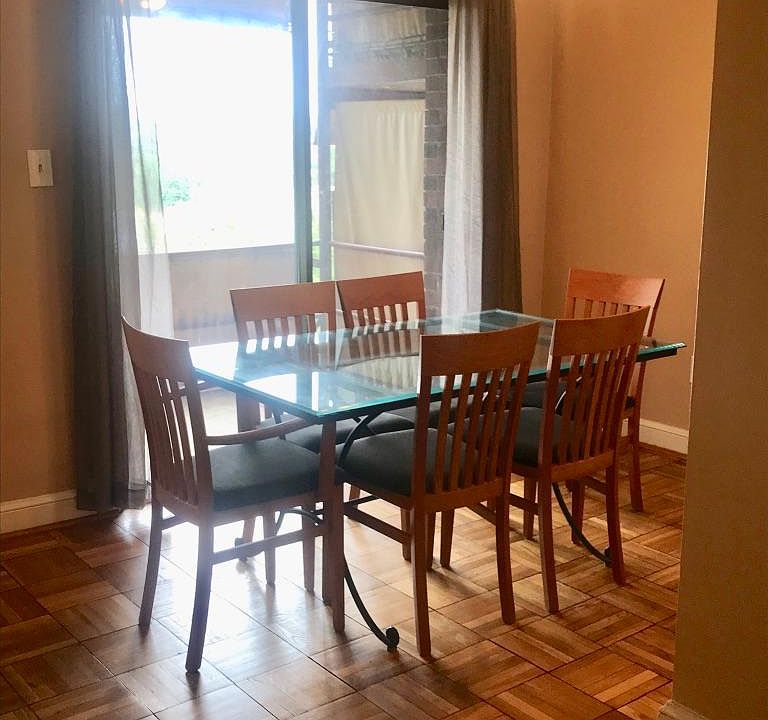 Dining area. Ceiling fan. Furniture NOT included.