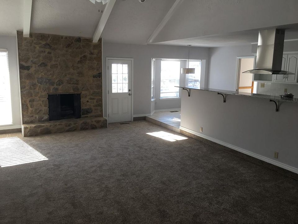 Open living, kitchen, dining