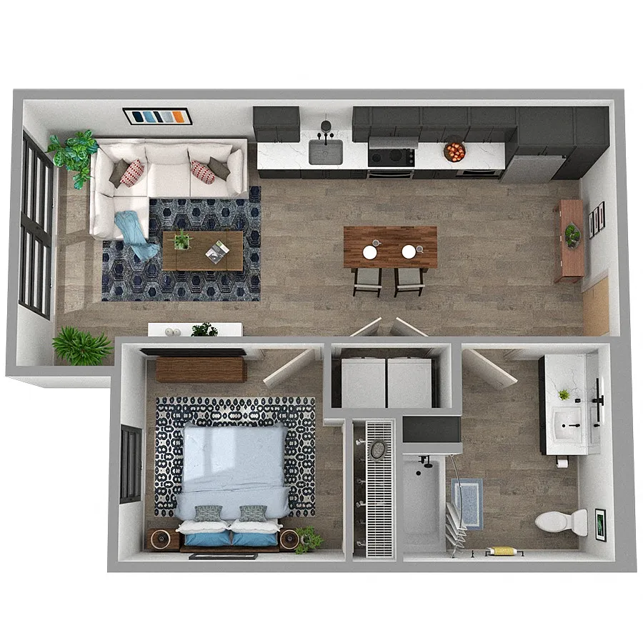 Floor plan 1X1-7