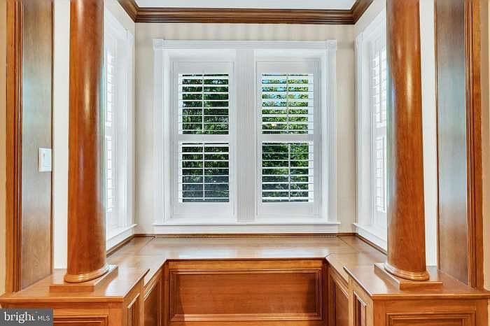 custom woodwork in second floor library