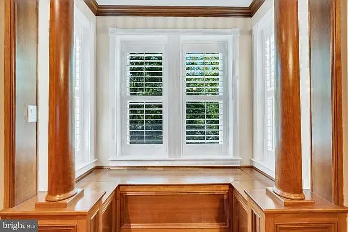 custom woodwork in second floor library